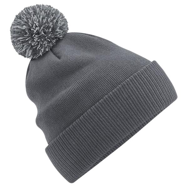 Beechfield Snowstar Tvåfärgad Återvunnen Mössa En Storlek Grafit Graphite Grey/Light Grey One Size