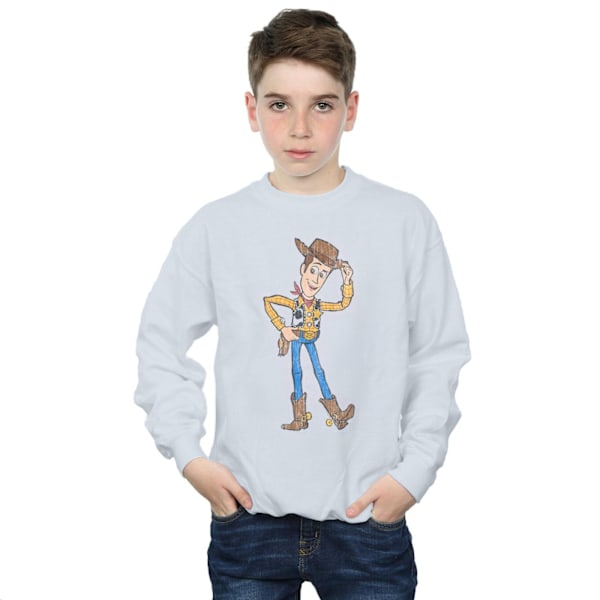 Disney Pojkar Toy Story 4 Sheriff Woody Pose Tröja 7-8 År White 7-8 Years