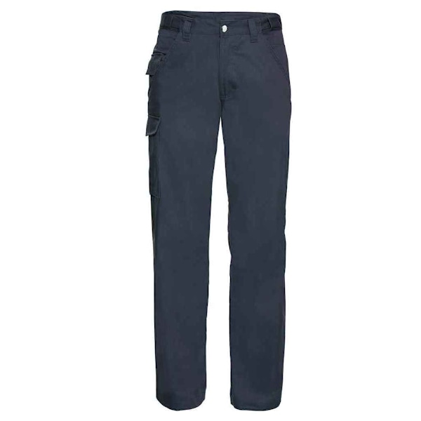 Russell Herr Polycotton Twill Arbetsbyxor 28R Fransk Marinblå French Navy 28R