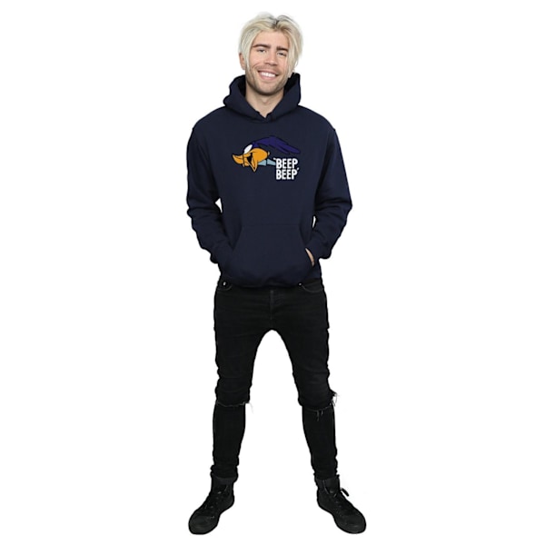 Looney Tunes Mens Road Runner Beep Beep Hoodie M Marinblå Navy Blue M