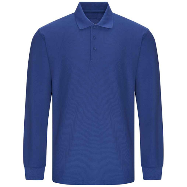 PRO RTX Herr Pro Piqué Långärmad Poloskjorta L Royal Blue Royal Blue L