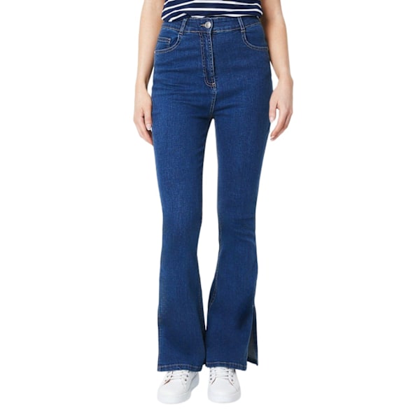 Principles Dam/Kvinnor Flare Jeans 14 UK Mid Wash Mid Wash 14 UK
