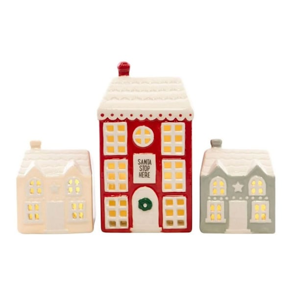 Something Different Hus Dekoration Set (3-pack) Cream/Red One Size