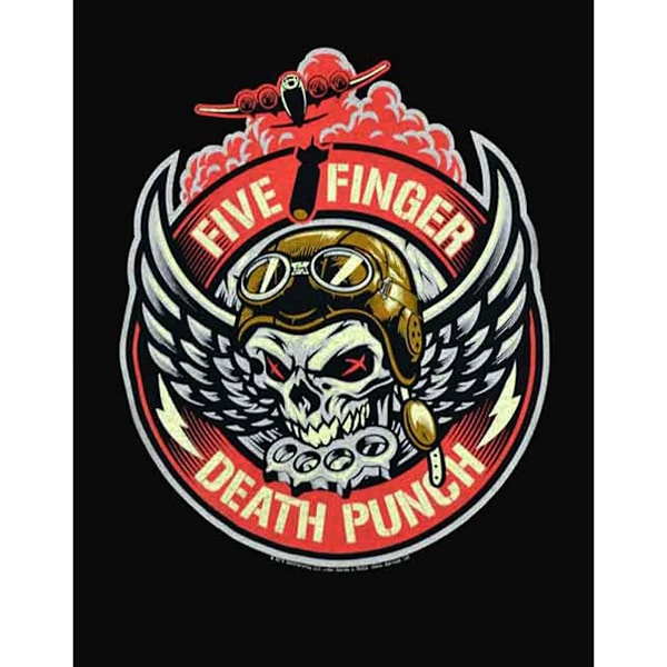 Five Finger Death Punch Unisex Vuxen Bomber Patch Hoodie M Svart Black M