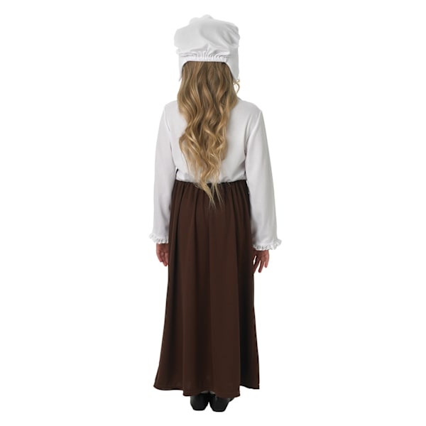 Bristol Novelty Flickor Tudor Kostym S Brun/Vit/Grå Brown/White/Grey S