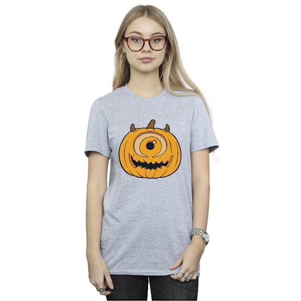 Monsters Inc Dam/Kvinnor Pumpa Bomull Boyfriend Halloween T-shirt Sports Grey 4XL