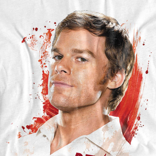 Dexter Unisex Vuxen Blodstänkt T-Shirt S Vit White S