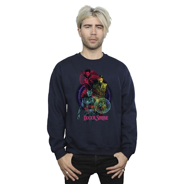 Marvel Herr Doctor Strange Rainbow Sweatshirt XL Marinblå Navy Blue XL