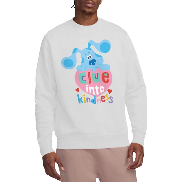 Blue´s Clues & You! Unisex Vuxen Clue Into Kindness Sweatshirt White L