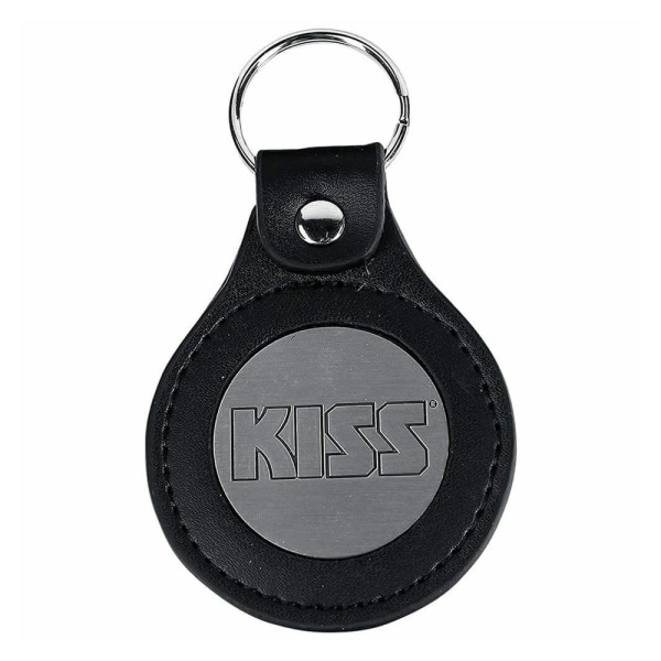Kiss Logo Leather Keyring One Size Svart/Grå Black/Grey One Size