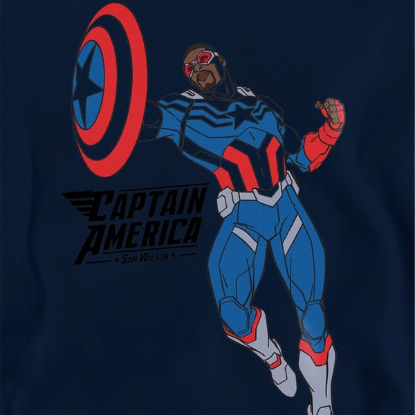 Captain America Barn/Kids Sam Wilson Doodle Pull Over Huvtröja Black 9-11 Years