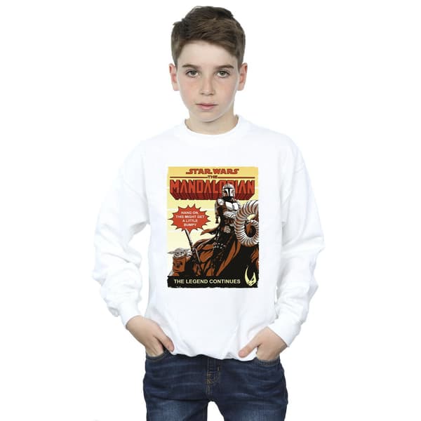 Star Wars The Mandalorian Pojkar Bumpy Ride Tröja 5-6 År White 5-6 Years