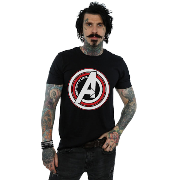 Marvel Mens Avengers Endgame Whatever It Takes Symbol T-Shirt 4 Black 4XL