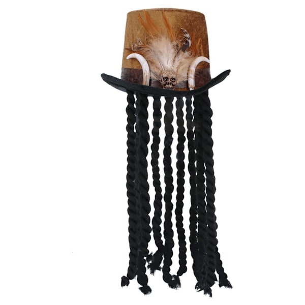Smiffys Unisex Vuxen Deluxe Häxdoktor Hög Hatt One Size Svart Black/Brown One Size