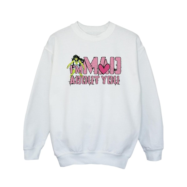 Marvel Girls She-Hulk Mad About You Sweatshirt 12-13 år Vit White 12-13 Years