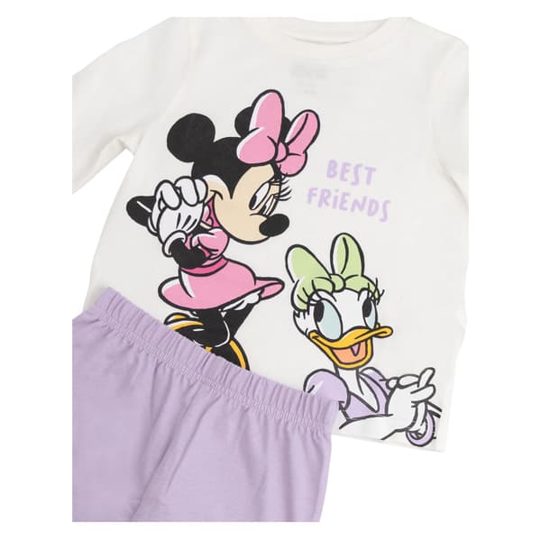 Disney Flickor Minnie Mouse Kortärmad Lång Pyjamas Set (Förpackning Multicoloured 5-6 Years