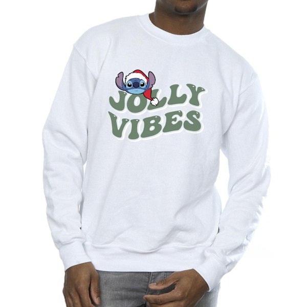 Disney Herr Lilo & Stitch Jolly Chilling Vibes Sweatshirt M Vit White M