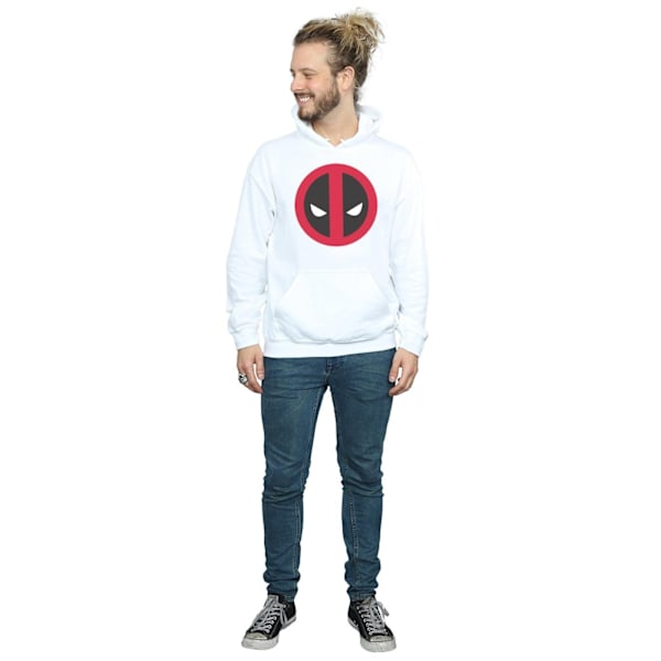 Marvel Deadpool Stor Logotyp Hoodie S Vit White S