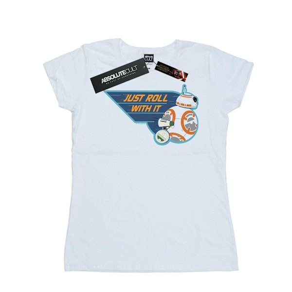 Star Wars: The Rise of Skywalker Dam/Damer D-O & BB-8 Just Roll With It Bomull T-shirt L Vit White L