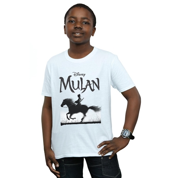 Disney Boys Mulan Movie Mono Horse T-Shirt 5-6 år Vit White 5-6 Years