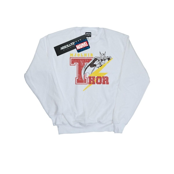 Marvel Pojkar Thor Mjolnir Sweatshirt 12-13 År Vit White 12-13 Years
