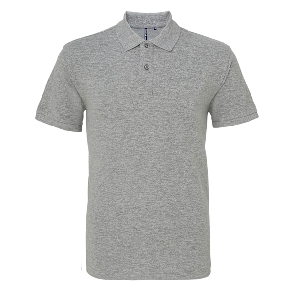 Asquith & Fox Herr Enfärgad Kortärmad Pikétröja 4XL Heather Heather 4XL