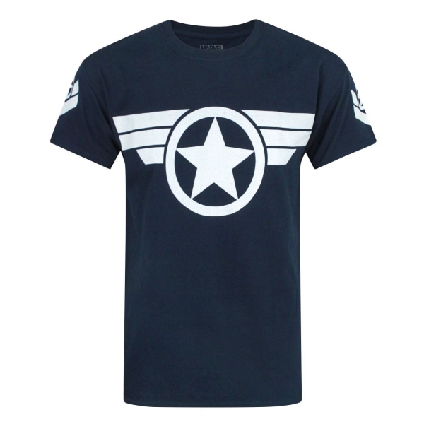 Captain America Mens Super Soldier T-Shirt S Navy Navy S