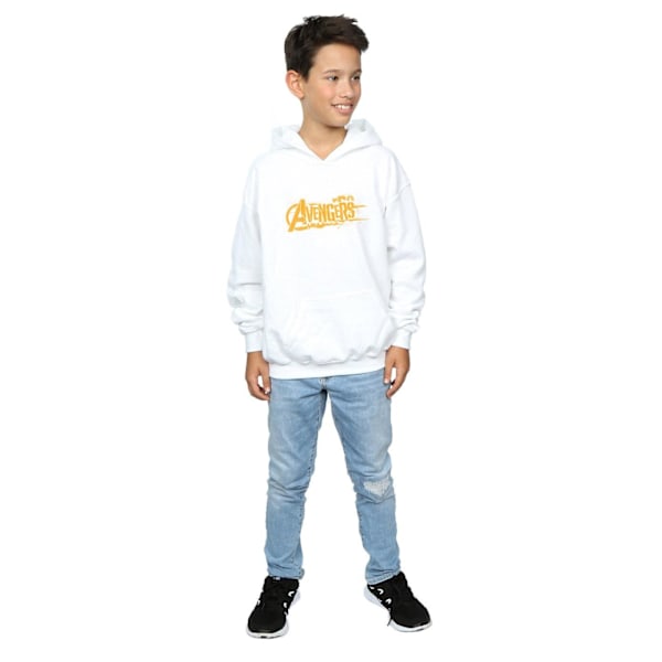 Marvel Boys Avengers Infinity War Orange Logo Hoodie 12-13 år White 12-13 Years