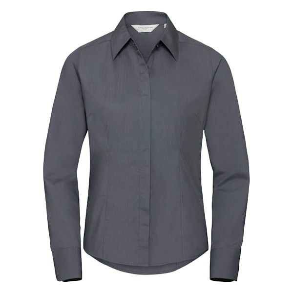 Russell Collection Dam/Kvinnors Långärmad Poly-Bomull Easy C Convoy Grey 4XL