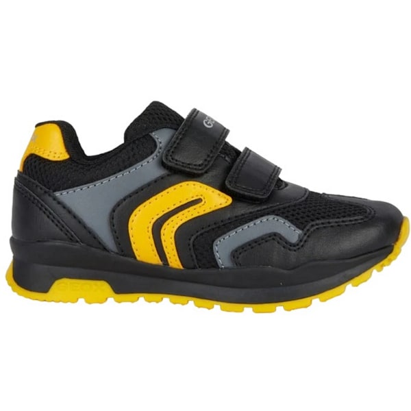 Geox Pavel Läder Sneakers för Barn 6 UK Svart/Gul Black/Yellow 6 UK