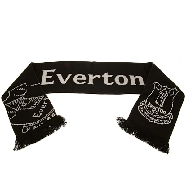 Everton FC React Crest Scarf One Size Svart/Vit Black/White One Size