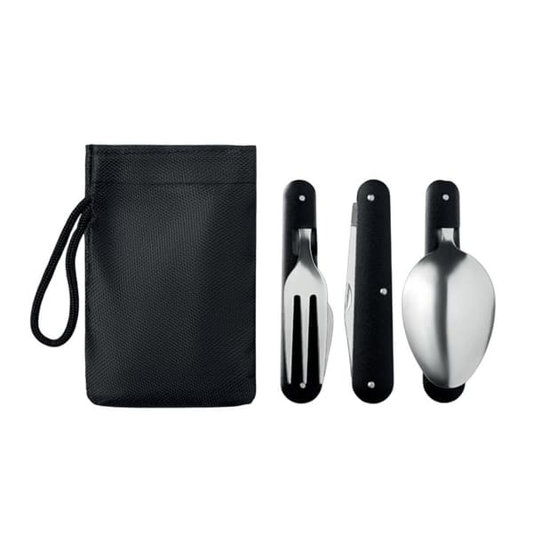 MidOcean Campingbestickset för 3 personer (3-pack) One Size Bla Black One Size