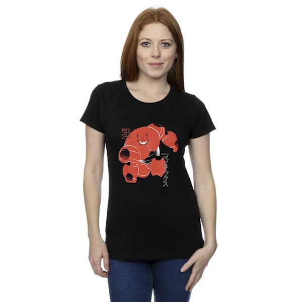 Disney Dam/Kvinnor Big Hero 6 Baymax Suite Pose Bomull T-Shir Black M