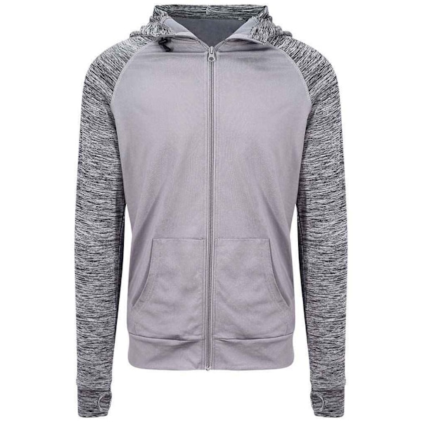 AWDis Cool Mens Full Zip Hoodie L Grey Melange Grey Melange L