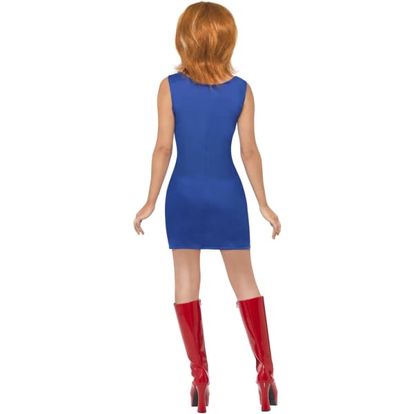 Smiffys Dam/Dam Ginger Power Union Jack Kostym M Royal B Royal Blue/Red/White M