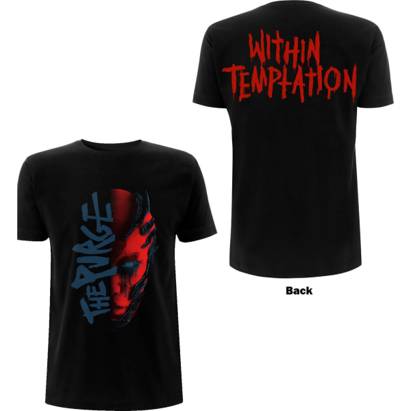 Within Temptation Womens/Ladies The Purge Outline T-shirt XL Bl Black XL