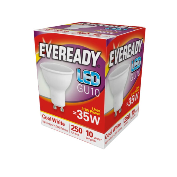 Eveready GU10 LED-lampa One Size Cool White Cool White One Size