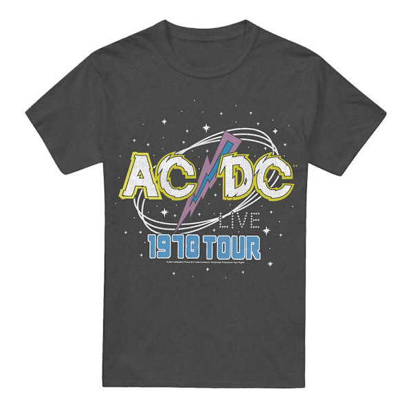 AC/DC Unisex Vuxen Live T-Shirt M Kolgrå Charcoal M