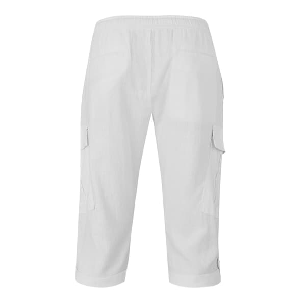 Threadbare Herr Memphis Linneblandning Cargoshorts L Vit White L