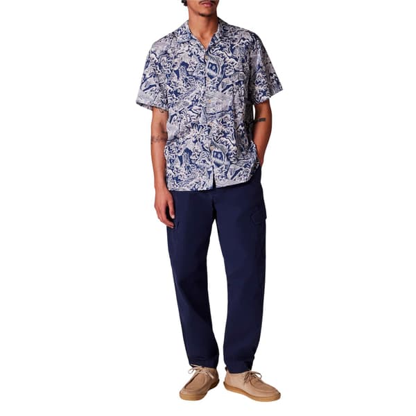 Paul Smith Herr Blommig Normal Kortärmad Skjorta M Blå Blue M