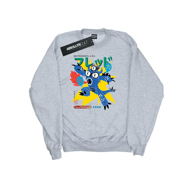 Disney Womens/Ladies Big Hero 6 Fred Ultimate Kaiju Sweatshirt Heather Grey XXL