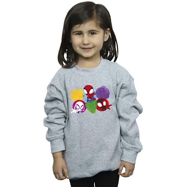 Marvel Girls Spidey And His Amazing Friends Faces Sweatshirt 12 Sports Grey 12-13 Years