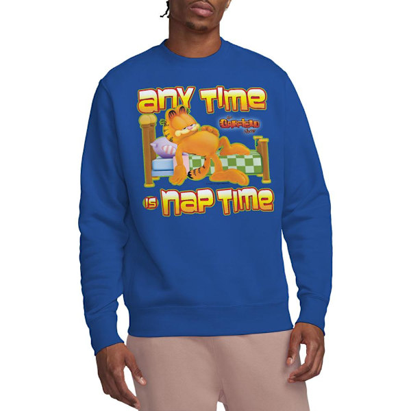 Garfield Unisex Vuxen Nap Time Sweatshirt XL Royalblå Royal Blue XL