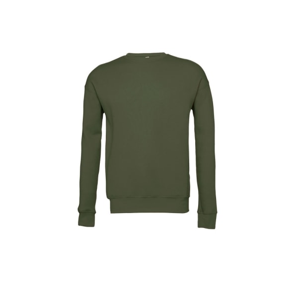 Bella + Canvas Unisex Vuxen Fleece Drop Shoulder Sweatshirt XL Military Green XL