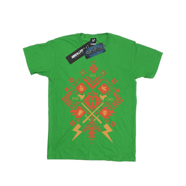 Harry Potter Pojkar Jul Fair Isle T-shirt 9-11 År Irländsk Irish Green 9-11 Years