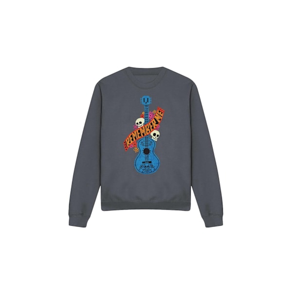 Coco Unisex Vuxen Remember Me Gitarr Med Döskallar Sweatshirt XL Charcoal XL