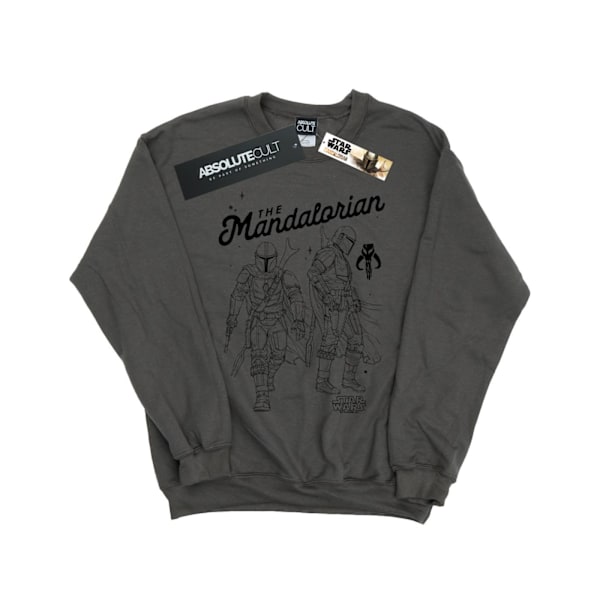 Star Wars Herr The Mandalorian Hunter Profil Sweatshirt M Char Charcoal M