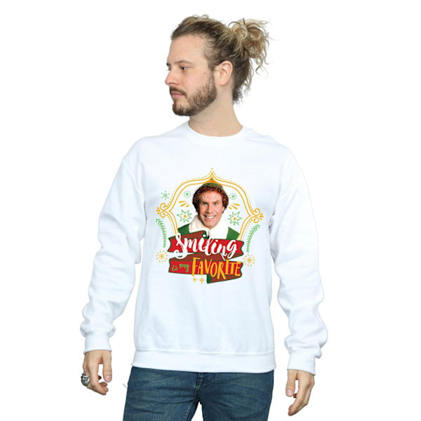 Elf Herr Buddy Leende Sweatshirt L Vit White L