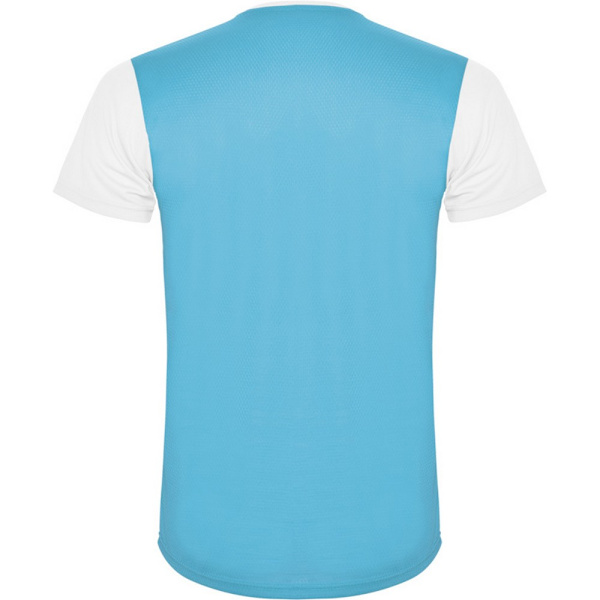 Roly Unisex Detroit T-shirt för vuxna, kortärmad, sport, L, vit/ White/Turquiose L