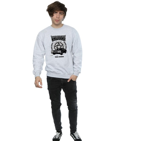 Supernatural Mens Winchester Bros Sweatshirt M Sports Grey Sports Grey M
